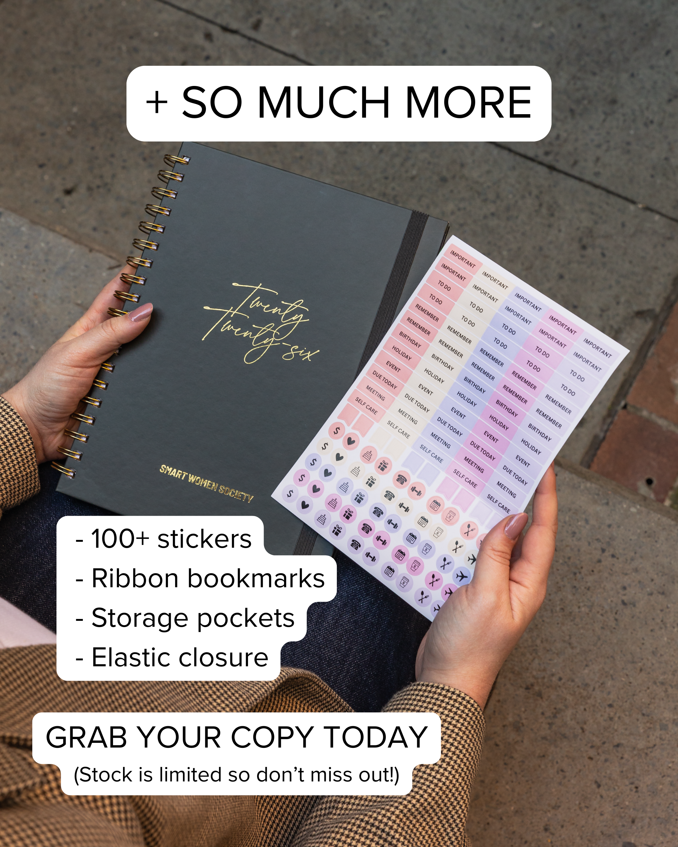 Smart Women Society - B5 Week-to-View - 2026 Calendar Year Diary/Planner