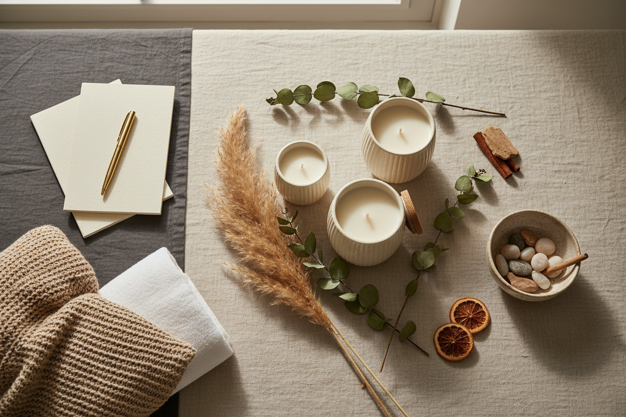 not blank in the sense, add some items just no text. just nice curated picture