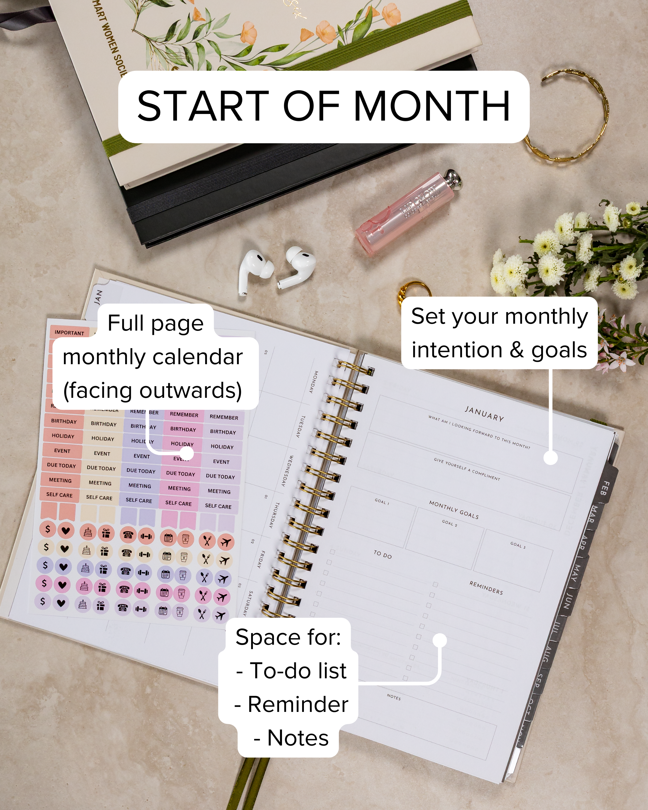 Smart Women Society - B5 Week-to-View - 2026 Calendar Year Diary/Planner