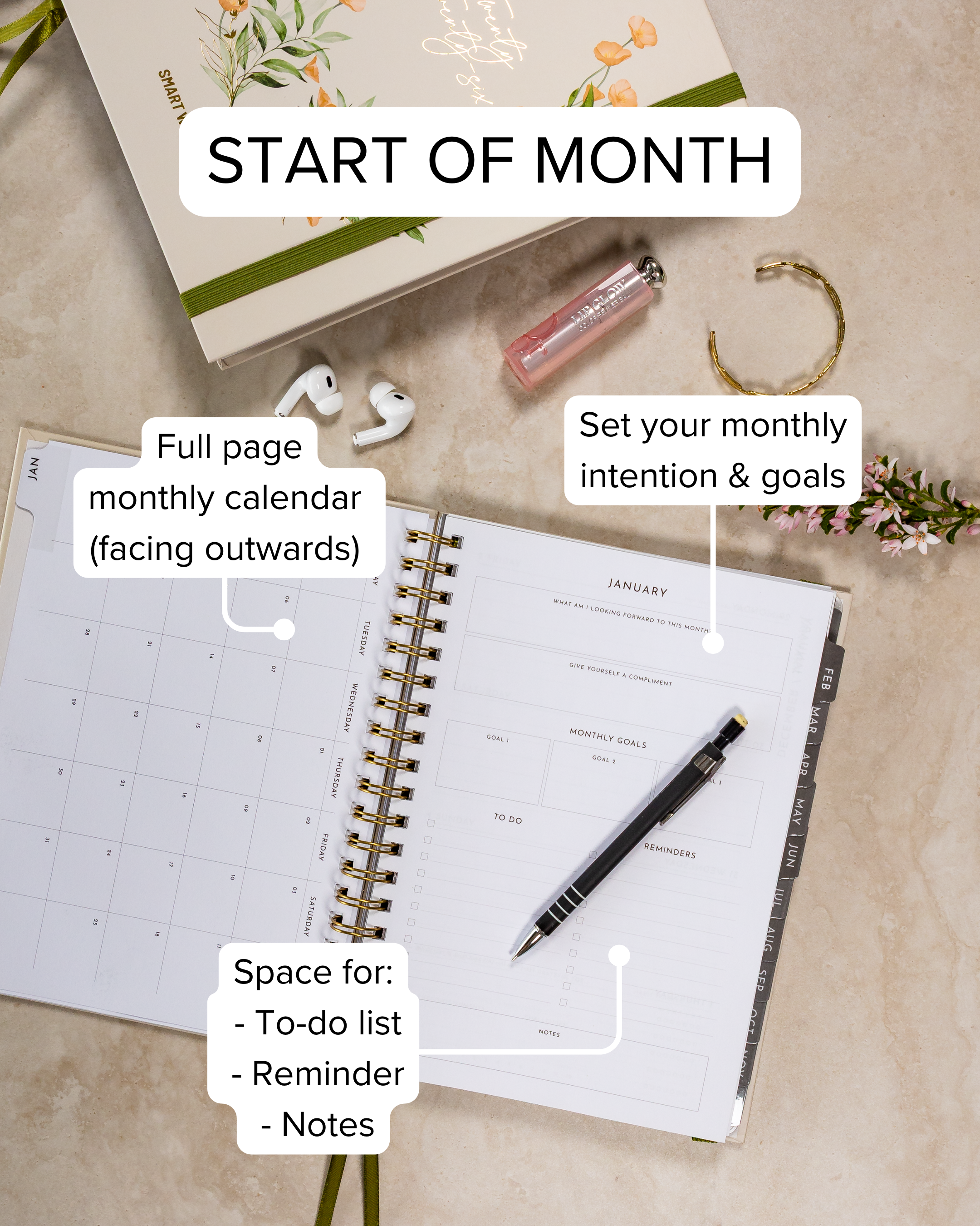 Smart Women Society - B5 Week-to-View - 2026 Calendar Year Diary/Planner