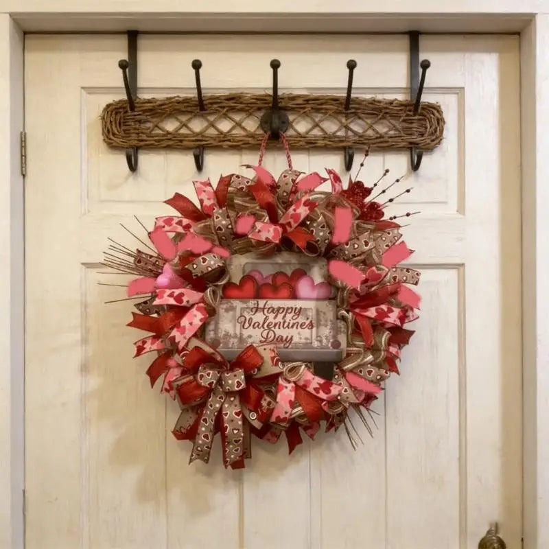 Romance Heart Ribbon Wreath