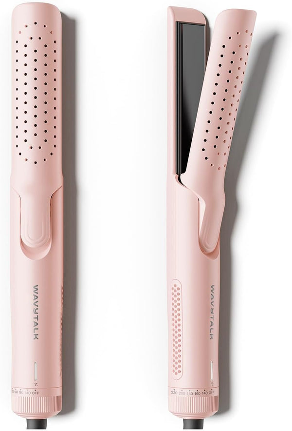 Wavytalk Cool Curl Airflow Styler, 2 in 1 Flat Iron and Curling Iron